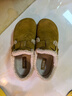 他她（TATA）2025年秋休閑鞋勃肯鞋女時(shí)尚包頭拖鞋新款 4XN03棕色(絨） 35 曬單實(shí)拍圖