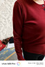 恒源祥寬松低圓領(lǐng)羊毛針織開(kāi)衫女2026新款小外搭配裙子薄款毛衣短外套 酒紅色 L 110-120 曬單實(shí)拍圖