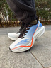 安踏（ANTA）馬赫6代丨運動(dòng)鞋男鞋男士氮80科技緩震中考體考競速訓練跑步鞋子 紙莎白/溶水藍/基礎黑251-9 41 (男8) 曬單實(shí)拍圖