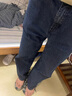 佐丹奴復古水洗牛仔褲男秋冬新款磨白中腰寬松直筒牛仔褲01115690 曬單實(shí)拍圖