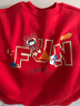 巴拉巴拉童裝兒童衛衣紅色男童女童春裝2025新款拜年服上衣寶寶印花打底衫 曬單實(shí)拍圖