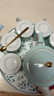 言則輕奢新婚禮物結婚禮物送新人茶具套裝杯具套裝喬遷新居禮品可旋轉 淡香青雅水具八件套-禮盒裝 曬單實(shí)拍圖