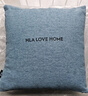 海瀾之家（HLA）棉麻抱枕靠枕輕奢超柔簡(jiǎn)約靠背墊客廳靠枕套含芯純色靠包沙發(fā)靠墊 簡(jiǎn)約 灰蘭 枕套+枕芯【45*45cm】 曬單實(shí)拍圖