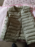 鴨鴨（YAYA）輕薄羽絨馬甲女士短款2025年秋冬季新款韓版時(shí)尚內膽輕便羽絨服 抹茶綠色 M 曬單實(shí)拍圖