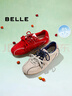 百麗（Belle）周雨彤同款跳跳糖德訓鞋26春新款舒適輕盈運動(dòng)休閑鞋B2432AM6預售 紅色【周雨彤同款】 39 曬單實(shí)拍圖