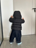 保姆鵝 兒童短款羽絨服男女童連帽保暖白鴨絨加厚防風(fēng)外套冬裝[NG2872] 炭黑 100 曬單實(shí)拍圖