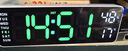 LED數字電子鐘簡(jiǎn)約創(chuàng  )意多功能時(shí)鐘長(cháng)方形大字體鬧鐘可掛可立鐘表 白殼綠燈 曬單實(shí)拍圖