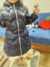 蓋璞女童2025冬季新款logo長(cháng)款連帽收腰羽絨服兒童裝外套829687 曬單實(shí)拍圖