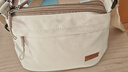 東選新多層斜挎包休閑百搭多口袋便攜布包防潑水單肩女包輕便小包 米白色 曬單實(shí)拍圖