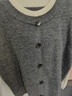 百圖（betu）女裝2025年冬季新款毛衣絨感軟糯假兩件小蘑菇胸針上衣女2511T88 灰色 S 曬單實(shí)拍圖