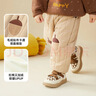 嘟嘟家女童加厚褲子冬季男童休閑褲厚冬裝寶寶長(cháng)褲保暖冬兒童童裝嬰兒 淺卡其 110 曬單實(shí)拍圖