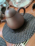 漢帝唐韻（HDTYUN）宜興紫砂壺家用泡茶壺功夫茶具原礦底槽清茄段純手工內推球孔茶壺 光板無(wú)刻繪 140ml 曬單實(shí)拍圖