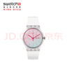 斯沃琪（Swatch）瑞士手表炫白極光指針日歷雙顯示手表生日禮物石英表 混色 曬單實(shí)拍圖