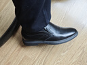 紅蜻蜓皮鞋男士品牌牛皮男鞋商務(wù)正裝鞋休閑孟克鞋男 WLA240051E黑色40 曬單實(shí)拍圖