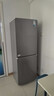美的（Midea）180+升兩門(mén)冰箱小戶(hù)型風(fēng)冷無(wú)霜節能家用PT凈化雙門(mén)雙溫百搭銀色以舊換新 曬單實(shí)拍圖
