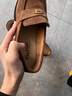 reemoor睿慕法式復古樂(lè )福鞋女2026春季新款百搭絨面一腳蹬單鞋 焦糖棕 38 曬單實(shí)拍圖