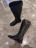 他她TATA明星同款超模靴騎士靴大筒圍顯瘦長(cháng)靴 黑色（單里） 37 曬單實(shí)拍圖