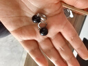 魅迪芬瑪瑙耳扣2025年新款潮925純銀耳圈耳環(huán)足銀耳墜顯瘦翡翠冰種玉石 黑瑪瑙耳扣12mm 曬單實(shí)拍圖