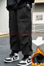 迪莎童話(huà)兒童裝男童褲子加絨秋冬款2025新款中大童冬季工裝褲男孩加厚長(cháng)褲 黑色加絨 160 曬單實(shí)拍圖