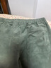 MUJI女式 彈力 燈芯絨 輕便直筒褲 褲子女款25年冬季女裝BE1Y5A5A 煙熏綠色 M (160/66A) 曬單實(shí)拍圖