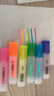 得力大容量熒光筆銀光筆標記筆學(xué)生用粗頭重點(diǎn)標記筆彩色記號筆劃重點(diǎn)筆不暈染淡色系6色一套涂鴉筆套裝 【白色扁桿】6色套裝 曬單實(shí)拍圖