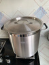 鏗鏘湯桶304不銹鋼圓桶帶蓋鹵肉桶商用加厚大號熬粥鍋家用電磁爐煮鍋 湯桶【加厚304不銹鋼】32* 32cm 曬單實(shí)拍圖