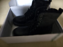 井邁【牛皮】馬丁靴男中幫英倫秋冬款增高黑色高幫皮鞋機車(chē)工裝短靴子 黑色高幫拉鏈【四季款】 41 碼（=運動(dòng)鞋42） 曬單實(shí)拍圖