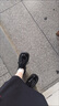 復古厚底松糕小皮鞋女2026春秋新款增高樂(lè )福鞋系帶英倫風(fēng)JK單鞋子 亮光黑 37 (235mm) 曬單實(shí)拍圖
