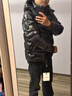 桐系蒙口鵝冬季瑪雅羽絨服男女新款加厚保暖短款面包服可拆帽鵝絨服 黑色（原版原標） 2XL -4碼（145-160斤） 曬單實(shí)拍圖