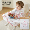 貝肽斯兒童罩衣一體式餐椅防濺衣寶寶吃飯防臟圍兜 萌兔環(huán)游 曬單實(shí)拍圖