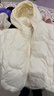 英氏（YEEHOO）兒童羽絨服男女童鵝絨服輕薄三防外套中大童裝保暖冬 米白 130 曬單實(shí)拍圖