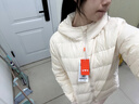 雅鹿兒童輕薄羽絨服短款男童女童中大童寶寶嬰兒童裝超輕冬裝外套 凝脂白 0重感 170 大人可穿 曬單實(shí)拍圖