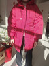 啄木鳥(niǎo)品牌女裝白色羽絨棉服棉襖子中長(cháng)款連帽2025冬季新款顯瘦保暖外套 酒紅色 3XL 建議155-165斤 曬單實(shí)拍圖