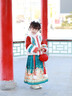 安妮優(yōu)兒（Anneyol）漢服女童冬季2025新款兒童國風(fēng)冬裝拜年服古風(fēng)加絨加厚古裝馬面裙 紅色套裝【上衣+裙子】 120 曬單實(shí)拍圖