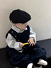 邁尊御府秋季嬰兒衣服男寶寶韓系馬甲襯衫長(cháng)褲西裝三件套兒童套裝周歲禮服 馬甲三件套。 73 cm 建議：4-7月(14-18斤左右) 曬單實(shí)拍圖