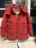 雅鹿【石墨烯蓄熱】媽媽裝2026年冬季新款羽絨服中老年女紅色加厚外套 朱砂紅6898 90絨子丨石墨烯內里 4XL 推薦155-170斤 曬單實(shí)拍圖