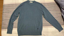 鄂爾多斯1980秋冬純羊絨圓領(lǐng)基礎休閑羊絨衫 霧藍-25 L 175/96A 曬單實(shí)拍圖