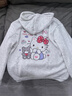 G.duck品牌童裝今年流行可愛(ài)kitty貓連帽印花套頭衛衣女中大童秋冬長(cháng)袖 白灰色衛衣【秋冬加絨款】 160 cm 曬單實(shí)拍圖