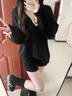 浪莎黑色短褲女秋冬加絨2025新款小個(gè)子高腰顯瘦熱褲拉美外穿打底靴褲 曬單實(shí)拍圖