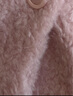 三彩2025冬季新款【100綿羊毛瘦瘦皮草】圓領(lǐng)皮草毛毛外套雙排扣S 淺粉 L 165/88A 曬單實(shí)拍圖
