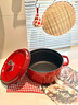榮事達琺瑯鍋家用湯鍋燉鍋鑄鐵鍋送禮燉鍋燉盅砂鍋湯鍋不粘鍋煮鍋24cm 曬單實(shí)拍圖