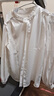 尚都比拉氣質(zhì)優(yōu)雅木耳領(lǐng)襯衫女秋季新款壓褶長(cháng)袖襯衣時(shí)尚通勤寬松顯瘦上衣 曬單實(shí)拍圖
