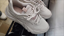 鴻星爾克漫心3.0新款女鞋秋季潮流革面休閑鞋輕便女士老爹鞋 粉刷灰 39 曬單實(shí)拍圖