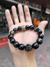 紀梵蒂 GEFIODEY天然金曜石手串男三合生肖黑曜石老型桶珠手鏈女屬馬本命年轉運珠 【屬豬】金曜石手串 珠徑13*14mm 曬單實(shí)拍圖