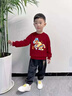 小豬班納（PEPCO）兒童套裝2026馬年加絨衛衣衛褲本命年紅色喜慶拜年服柔軟耐磨童裝 【馬年拜年服套裝】04 160 【推薦體重80-100斤】 曬單實(shí)拍圖