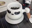 尚言坊熊貓文創(chuàng  )茶杯茶水分離個(gè)人泡茶陶瓷杯高檔禮盒伴手禮生日新年禮物 曬單實(shí)拍圖