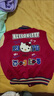 HelloKitty貓棒球服Cleanfit短款立領(lǐng)vibe風(fēng)荔枝皮刺繡厚外套男女 紅色 夾棉重磅480克毛呢荔枝紋二層皮 M 推薦105-125斤 曬單實(shí)拍圖