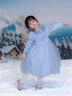 斯納菲女童艾莎公主裙兒童秋冬加絨生日禮服裙愛(ài)莎裙加絨保暖BF80110 冰雪藍-加絨 110 （建議身高105-115cm） 曬單實(shí)拍圖