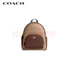 蔻馳（COACH）【品牌直供】女士COURT中號雙肩包卡其老花配棕色CZ176新年禮物 曬單實(shí)拍圖