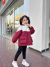 女童加絨沖鋒衣外套冬季2025新款衣服洋氣兒童女孩加厚冬裝三合一 套裝- 【紅色加絨外套+內膽】 130 曬單實(shí)拍圖